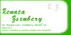 renata zsembery business card